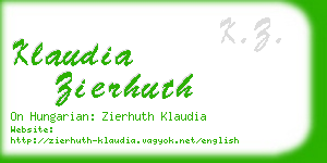 klaudia zierhuth business card